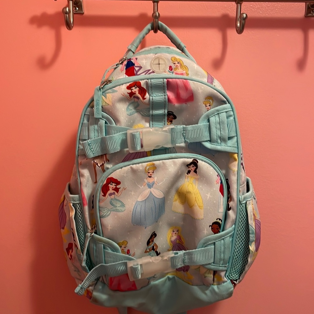 Pottery Barn Kids Mackenzie Small Backpack aqua Disney princess - Good condition
